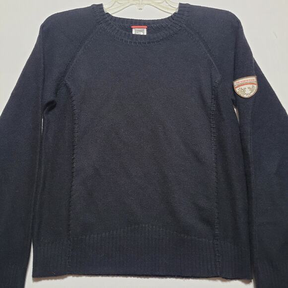 The North Face Sweater Women Medium Ladies Black Sweatshirt Pullover Cotton Knit - Picture 2 of 9